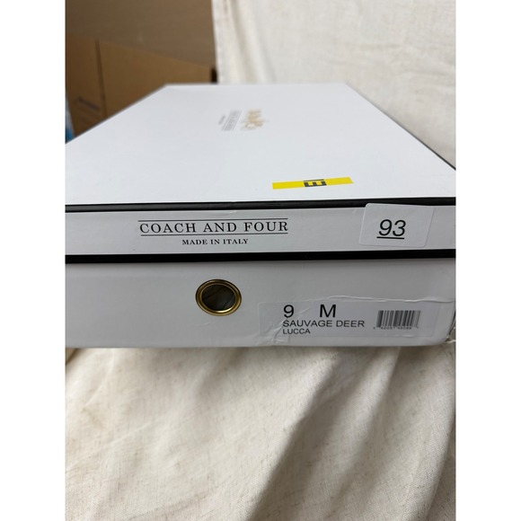 Coach and Four Made in Italy Sauvage Deer Lucca Tan Leather Tall Boots 9M NIB - Picture 5 of 8